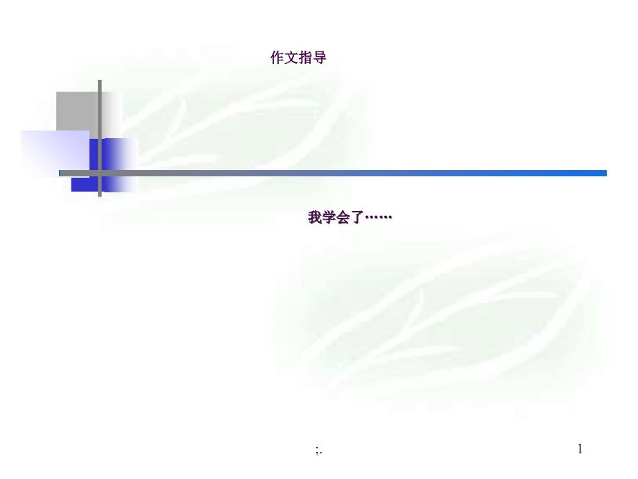 我学会了2ppt课件_第1页