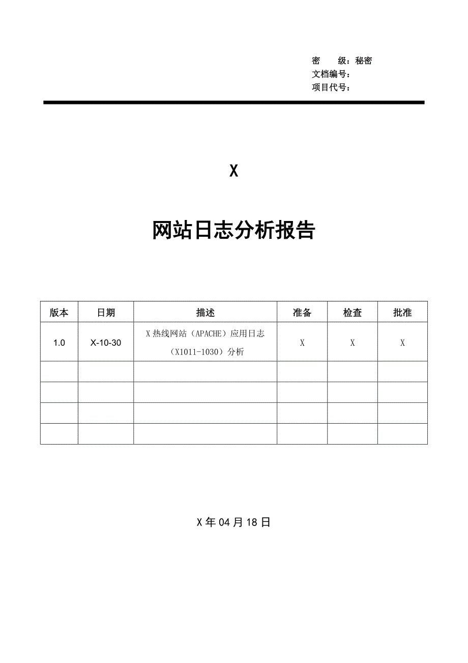 网站日志分析报告-模板_第1页