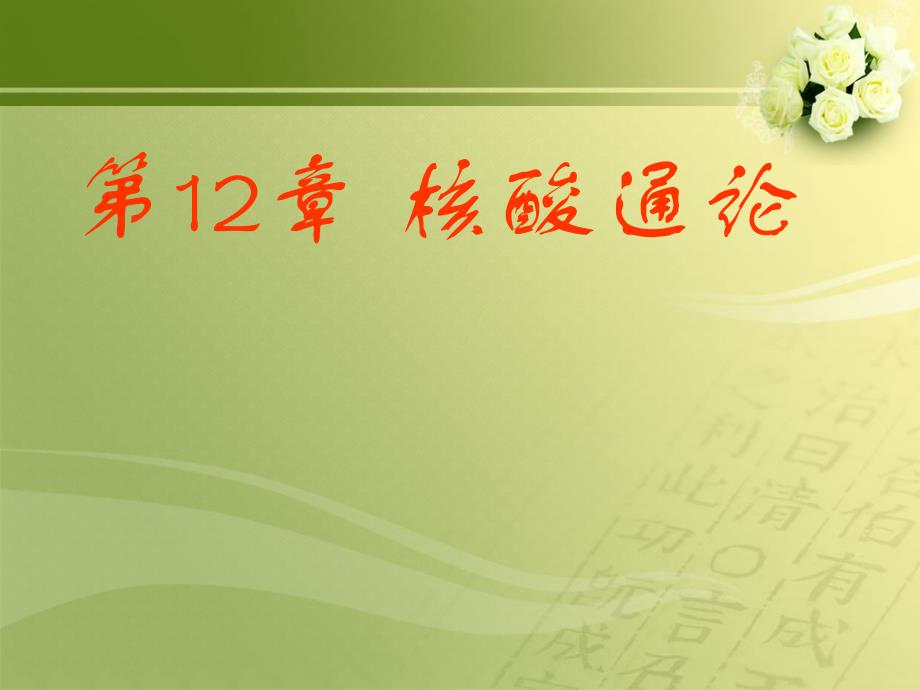 王镜岩生物化学经典课件核酸化学_第1页