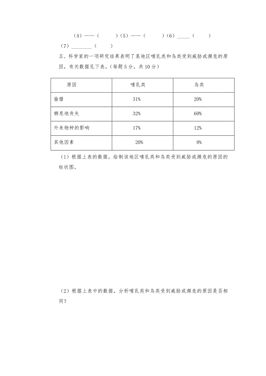 八年级上册生物月考试题(苏教版)_第4页