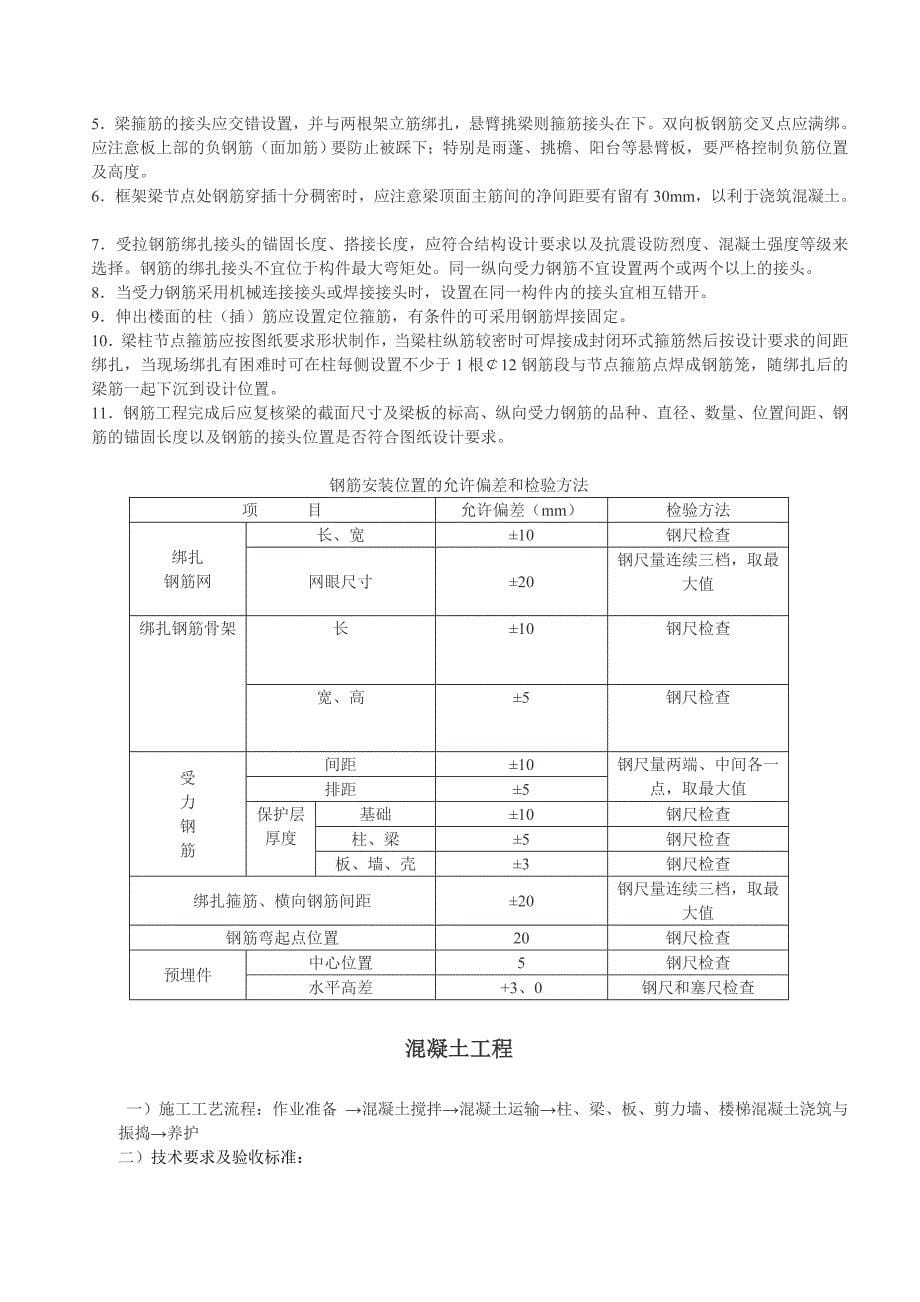 房屋建筑施工工艺流程及验收标准_第5页