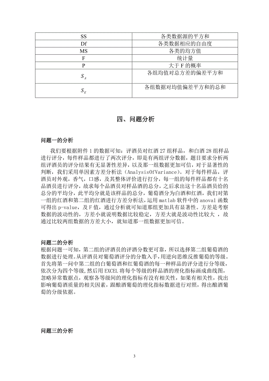 大学生数学建模A优秀论文-葡萄酒等级划分体系模型的探究.doc_第3页