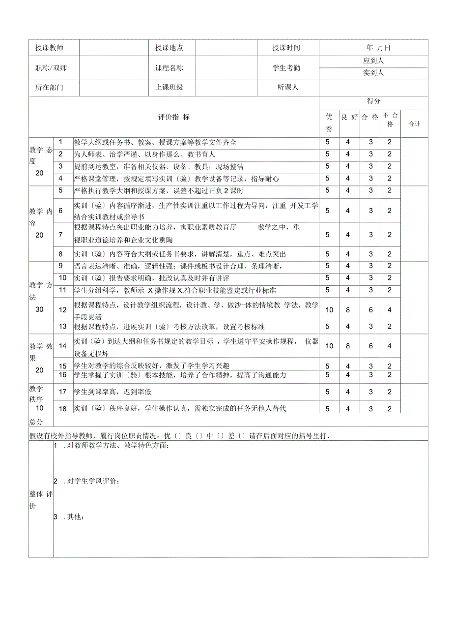 教学质量评价标准汇总_第3页