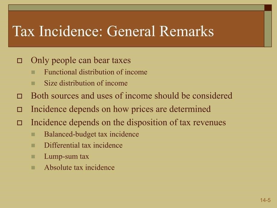 财政学教学课件：Chapter_14 TAXATION AND INCOME DISTRIBUTION_第5页