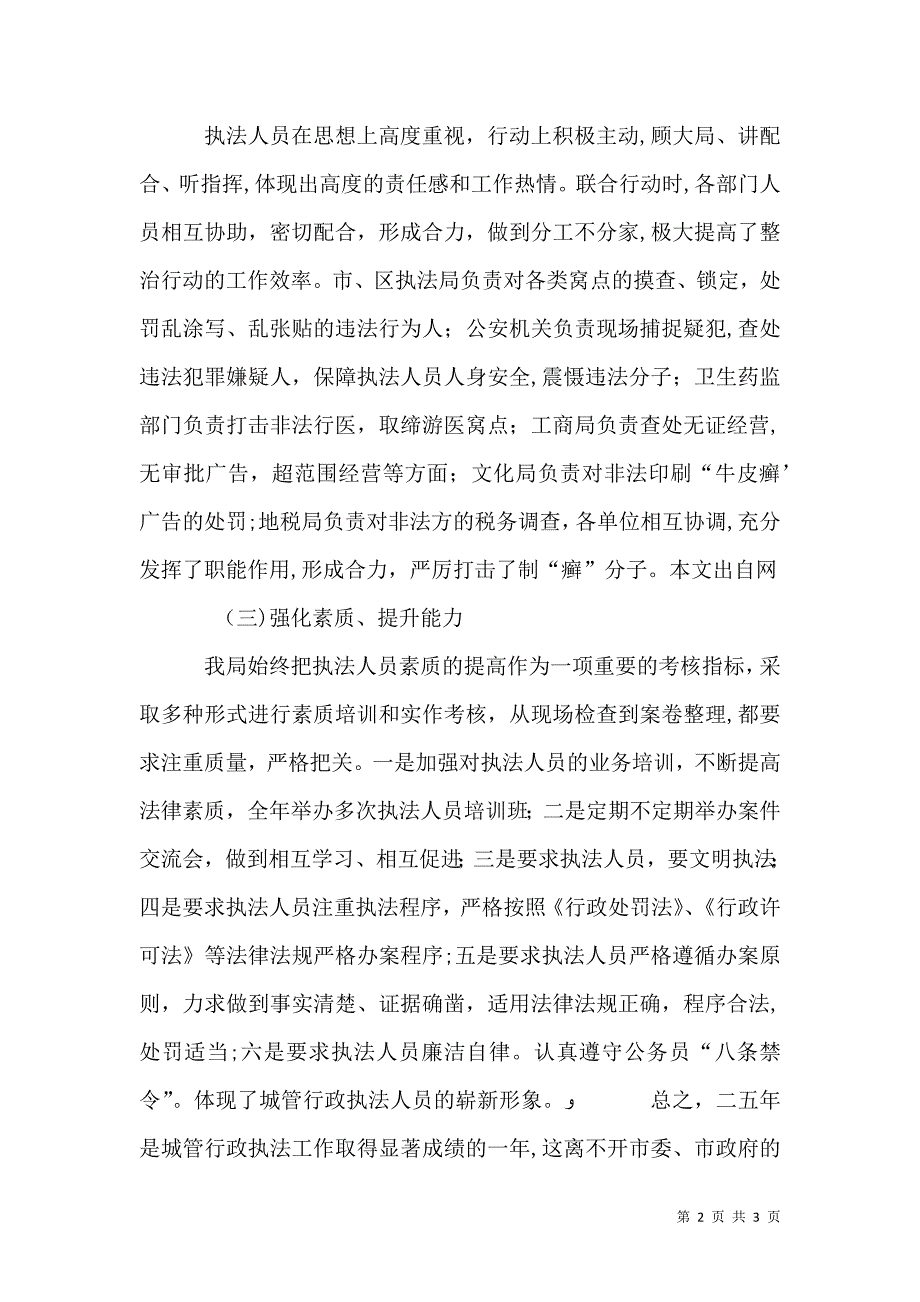 年城管执法打假工作总结_第2页