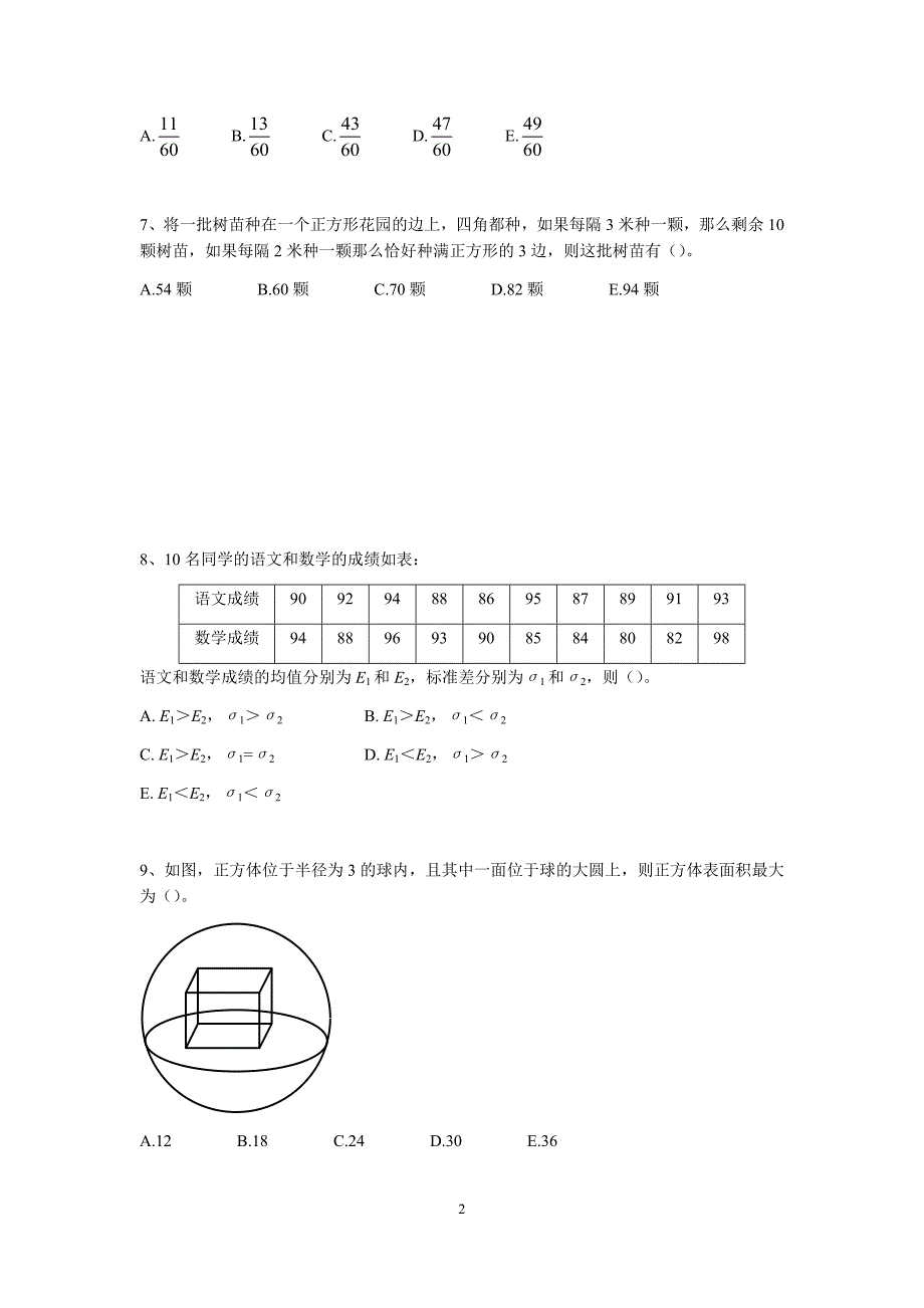 2019年管理类综合能力真题无答案版.doc_第2页