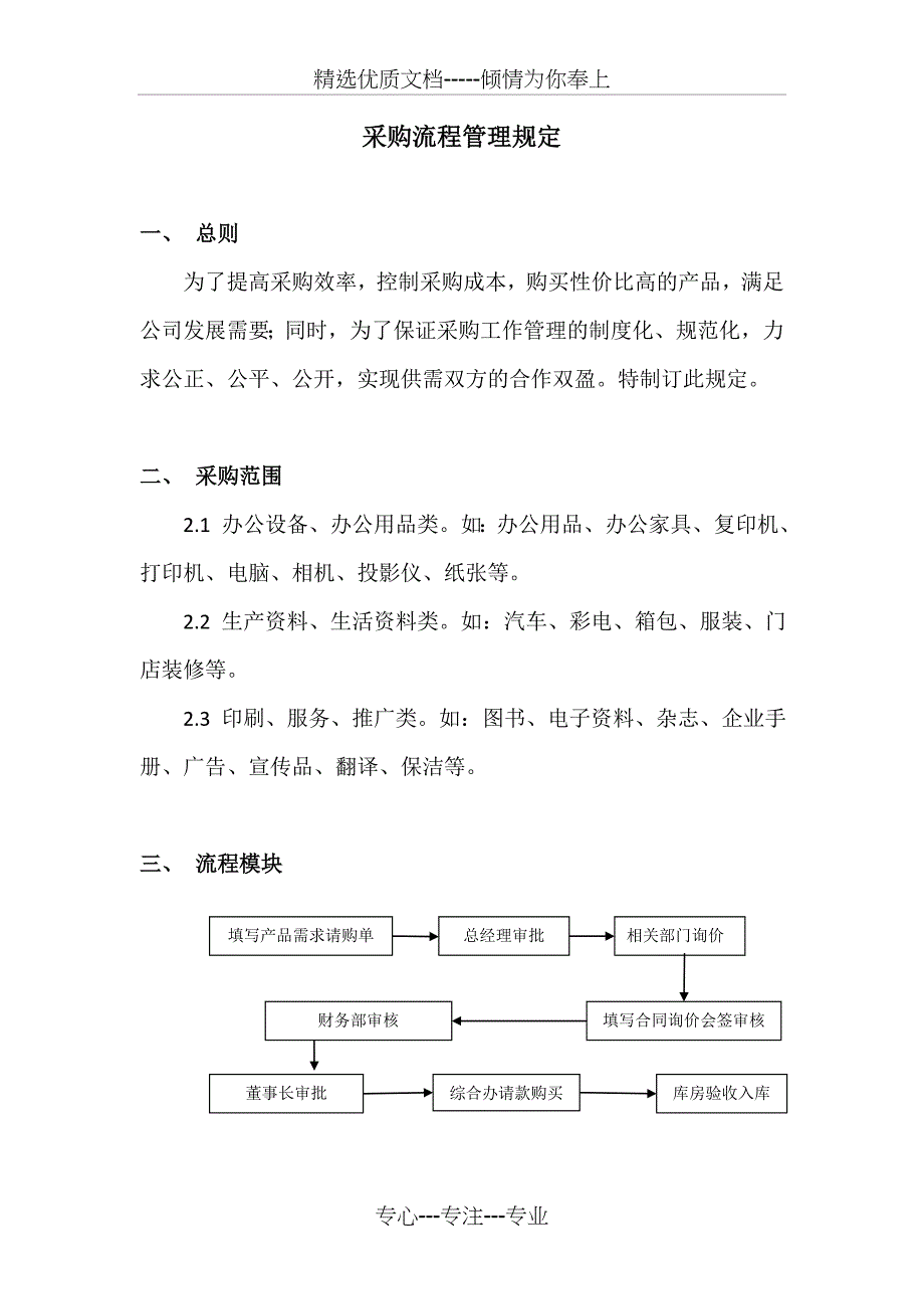 采购流程管理规定_第1页