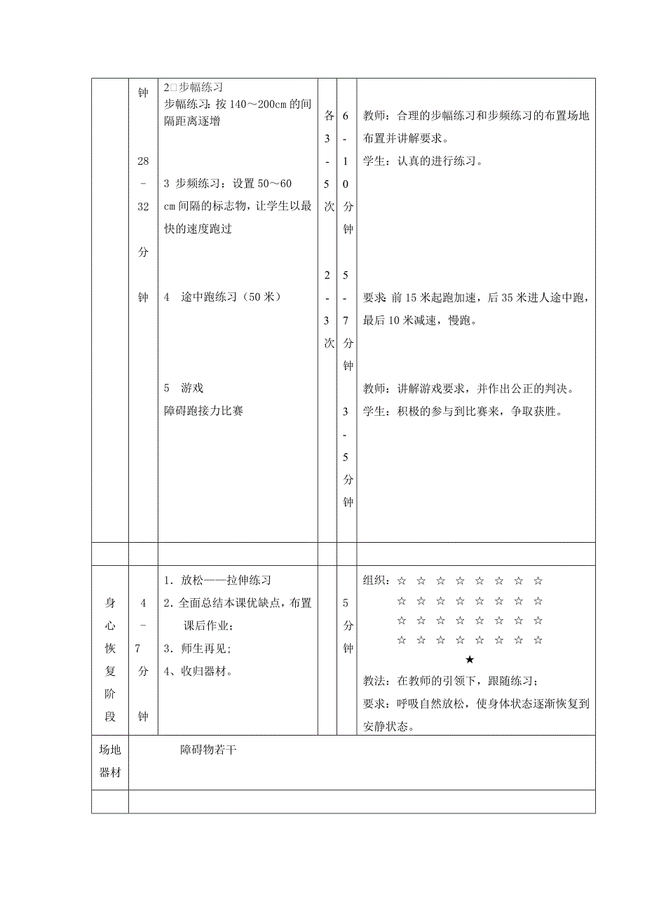 初中体育教案快速跑.doc_第4页