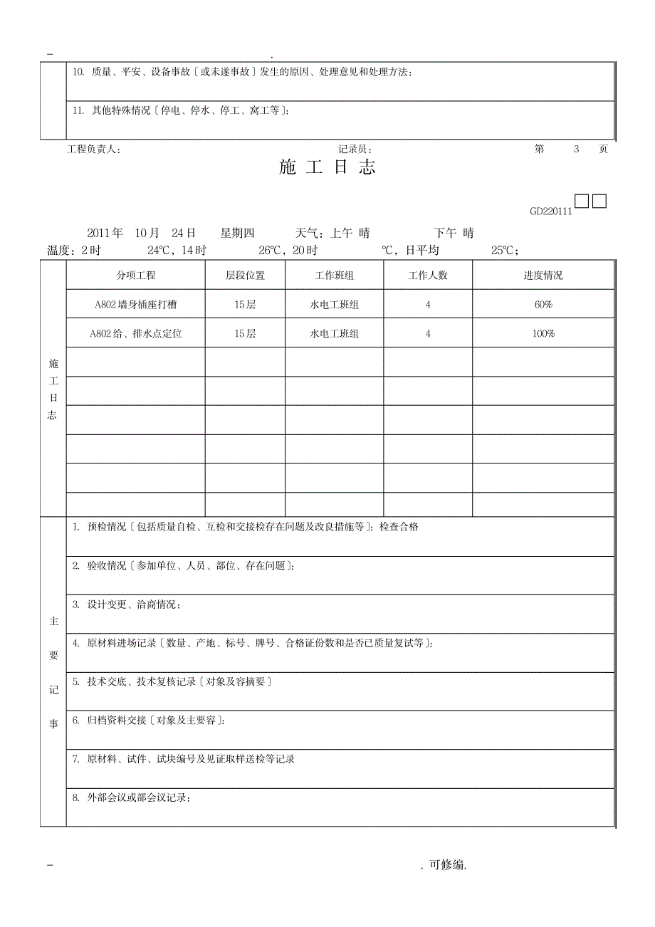 建筑施工日志模板_建筑-安全文明施工_第4页