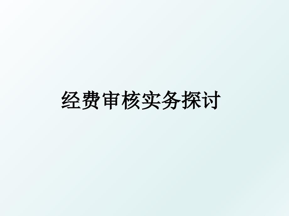 经费审核实务探讨_第1页