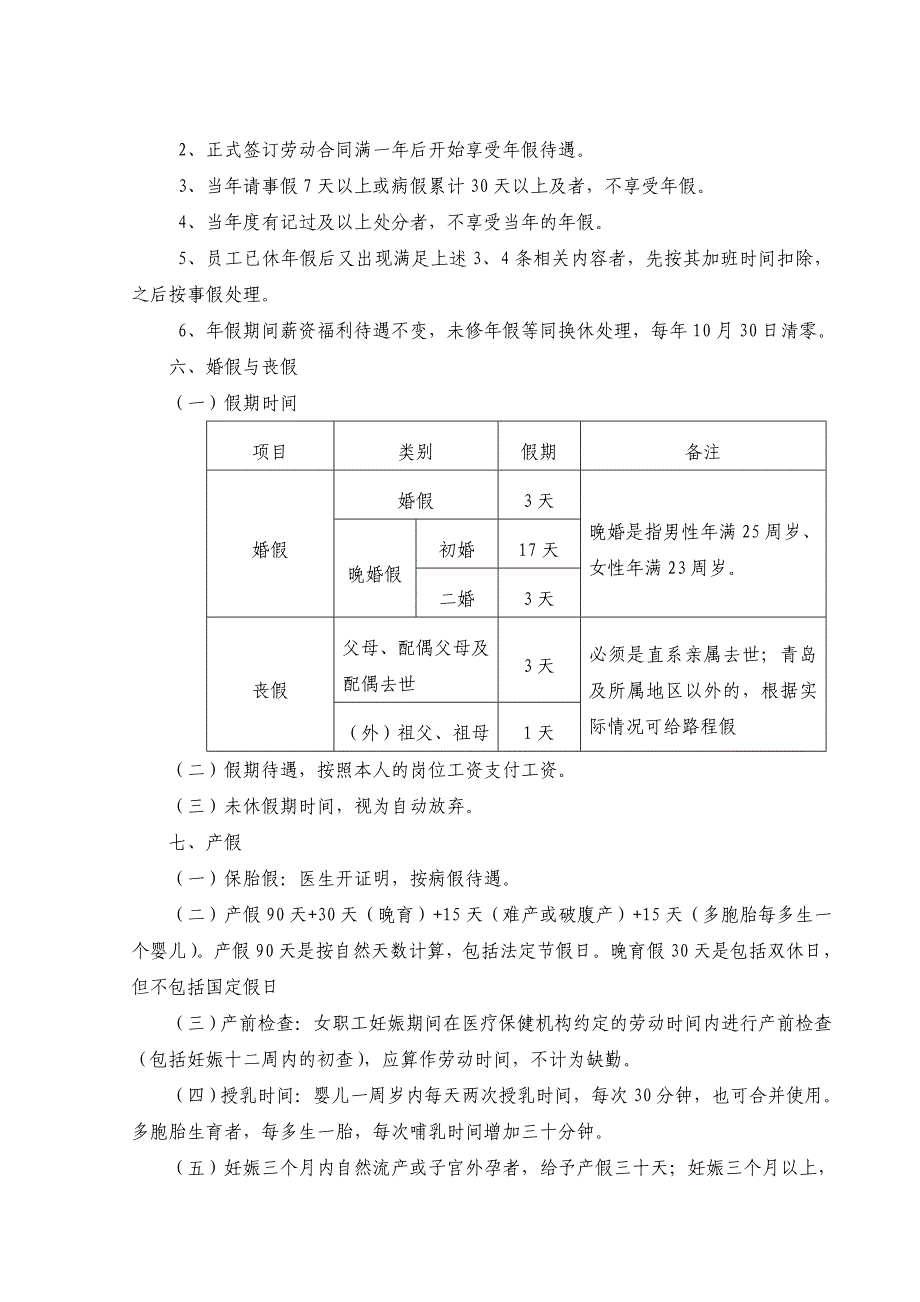 热电公司考勤管理办法_第4页