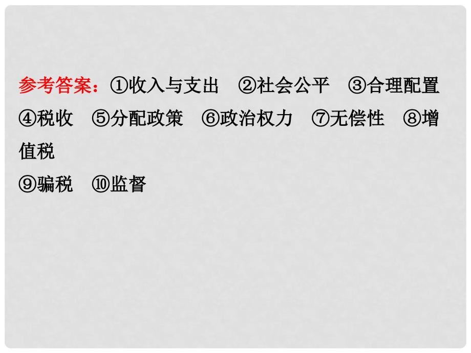 高考政治一轮复习 1.3.8财政与税收课件 新人教版必修1_第4页