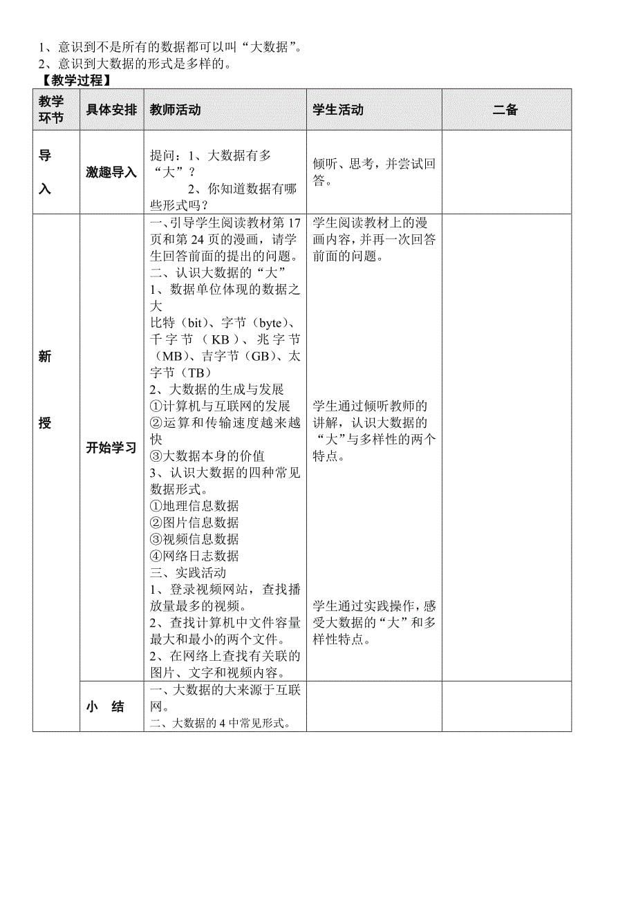 四年级上册人工智能与大数据教案_第5页