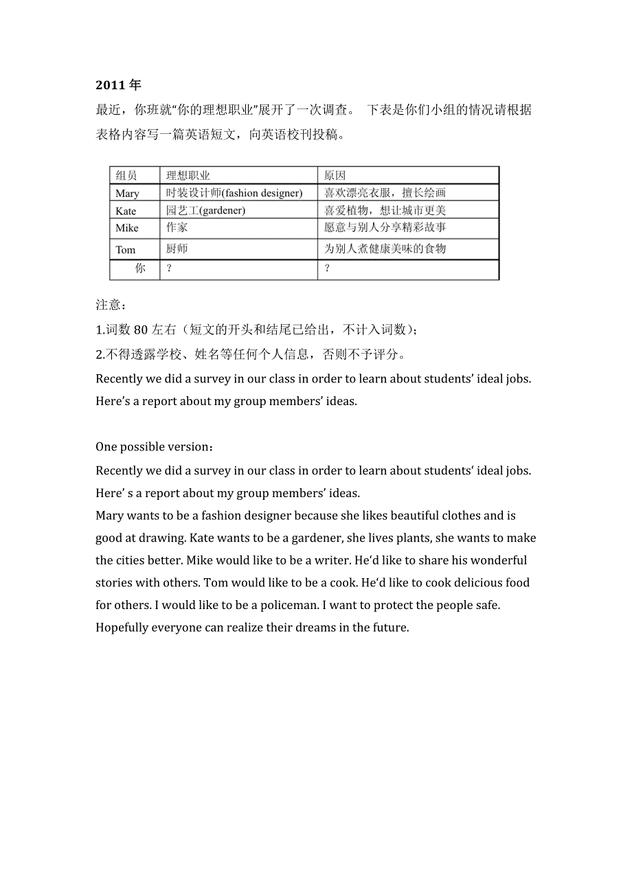 2011-2015广州市中考英语作文真题(含参考答案).docx_第1页