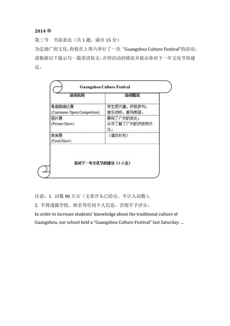 2011-2015广州市中考英语作文真题(含参考答案).docx_第5页