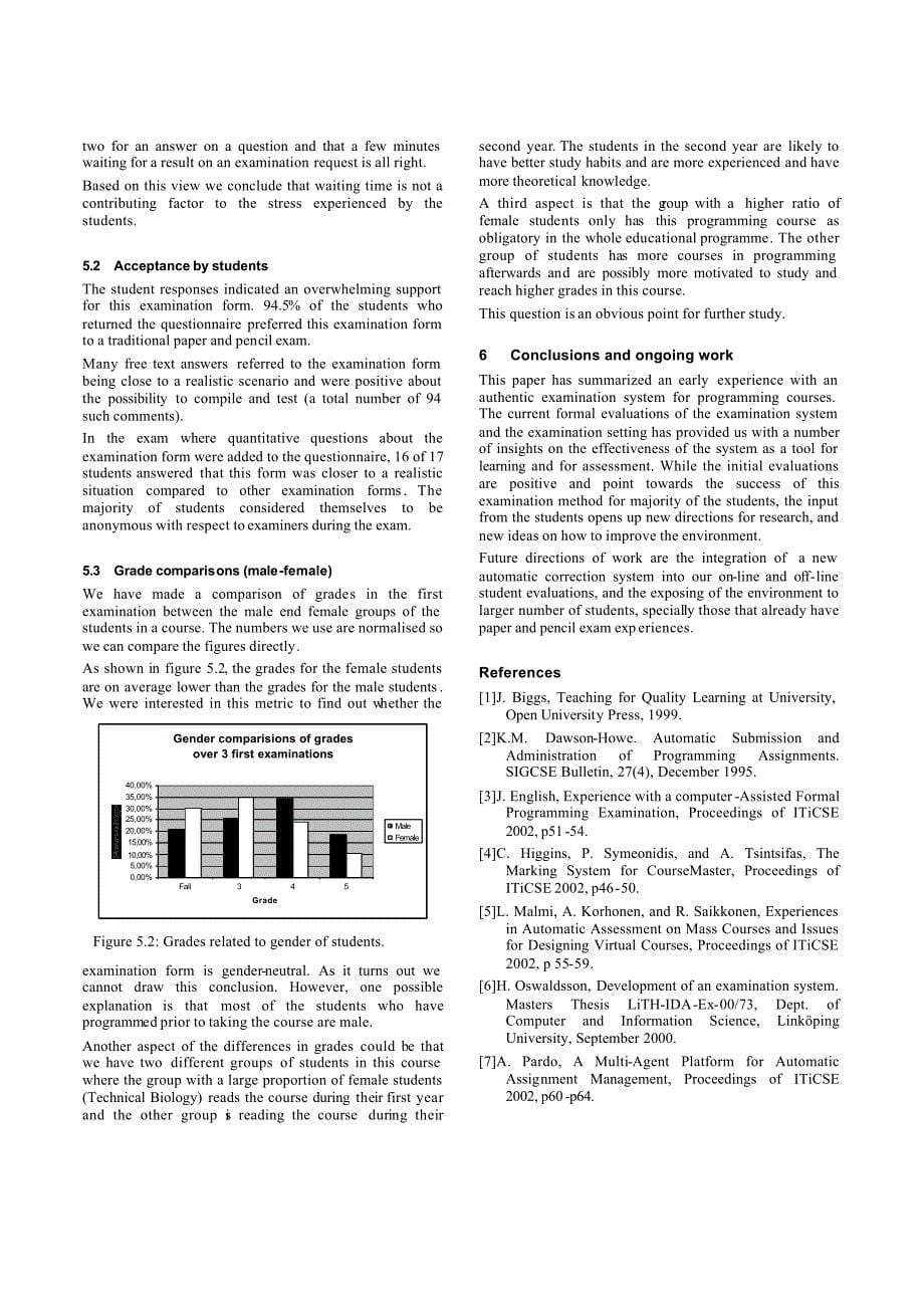 外文资料--Evaluation of an Authentic Examination System (AES)_第5页