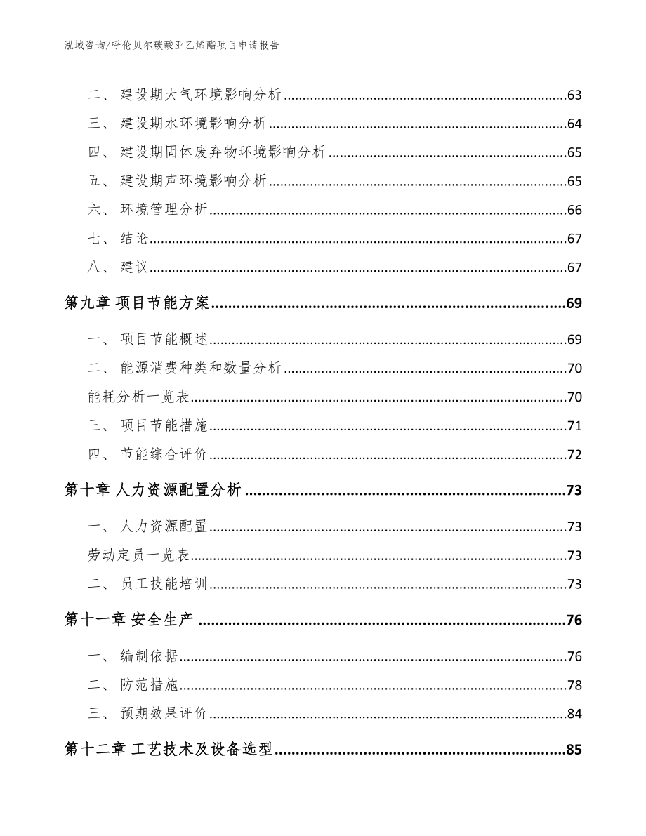 呼伦贝尔碳酸亚乙烯酯项目申请报告范文参考_第3页