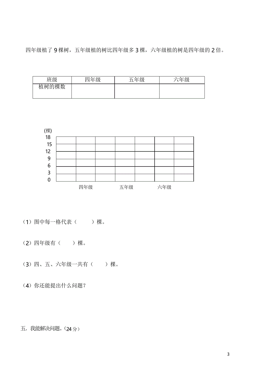 人教版小学二年级数学上册期末试卷人教版_第3页