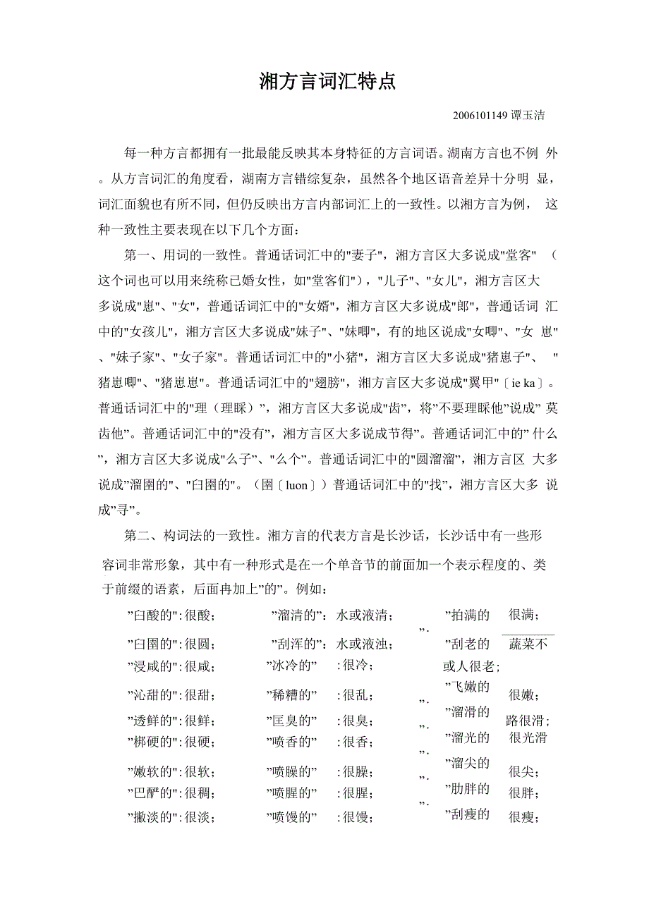 湘方言词汇特点_第1页