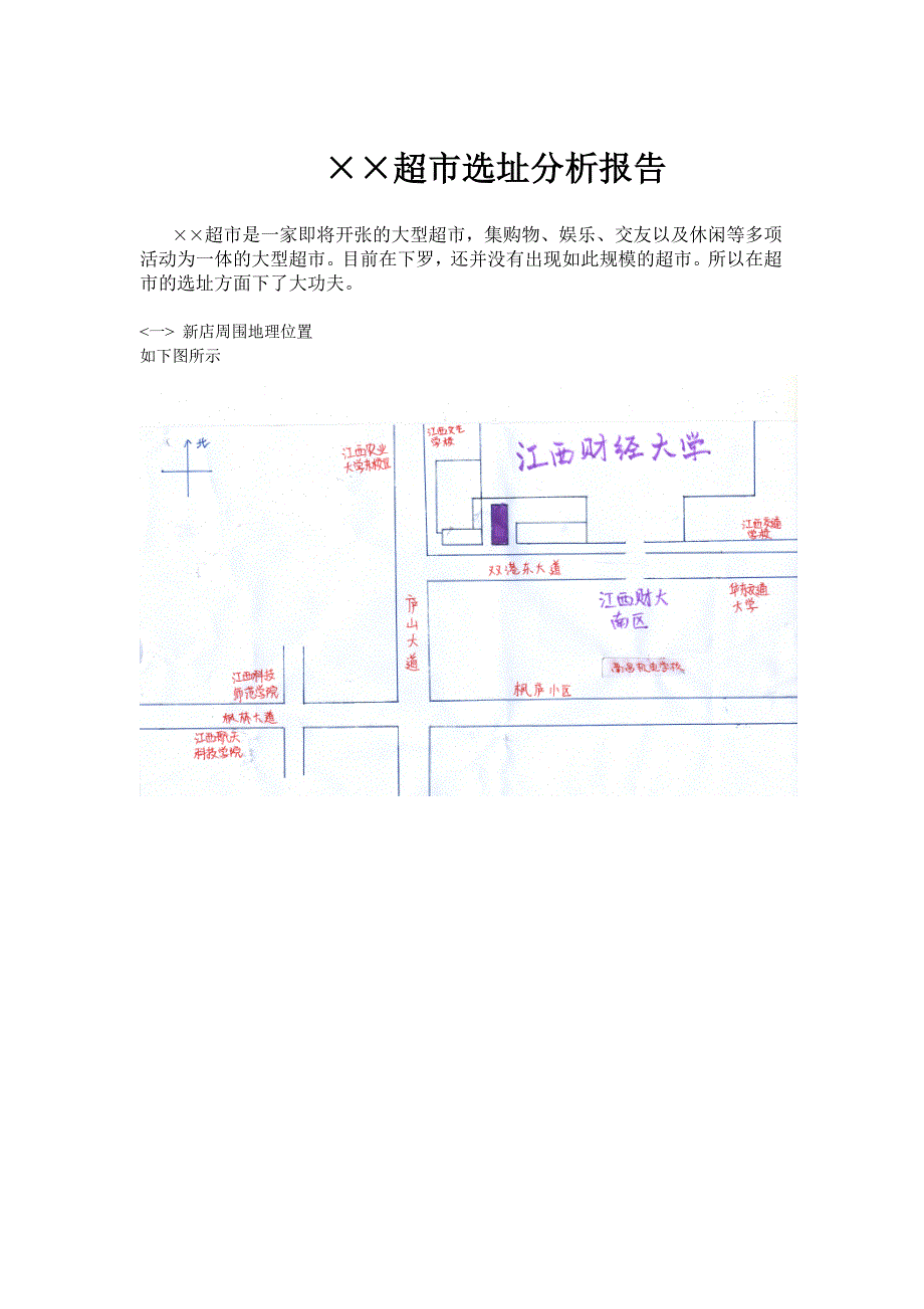 某超市选址分析报告_第1页