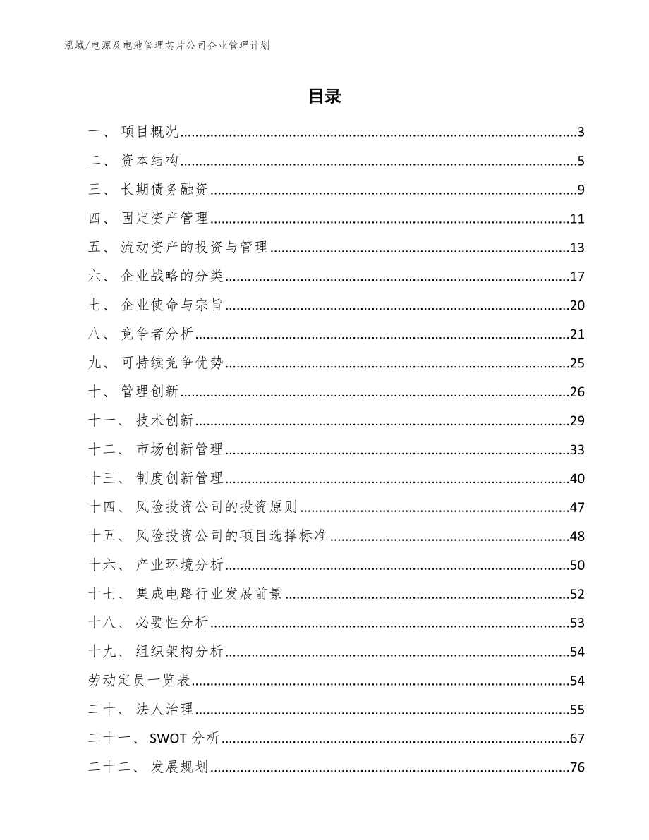 电源及电池管理芯片公司企业管理计划_第2页