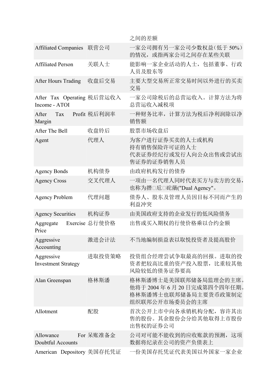 特许公认会计师ACCA常考词汇英汉对照_第3页