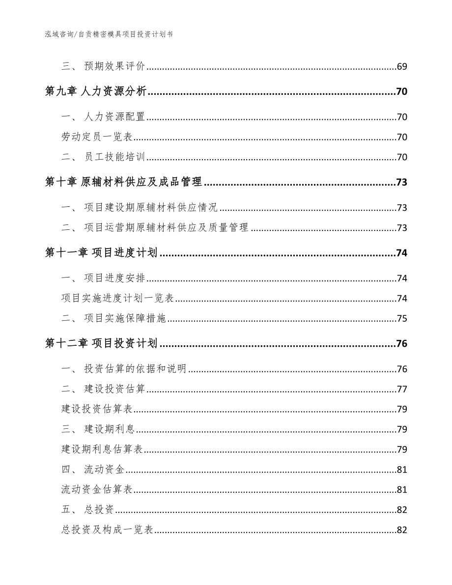 自贡精密模具项目投资计划书（模板范本）_第4页