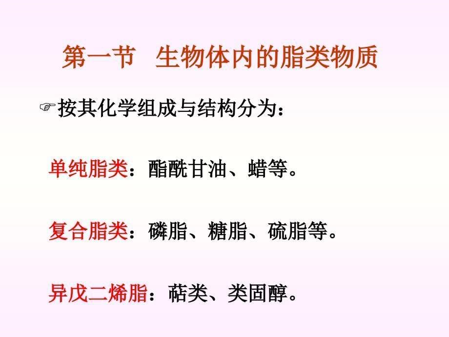 生物化学课件：第9章 脂类物质的合成与分解_第5页