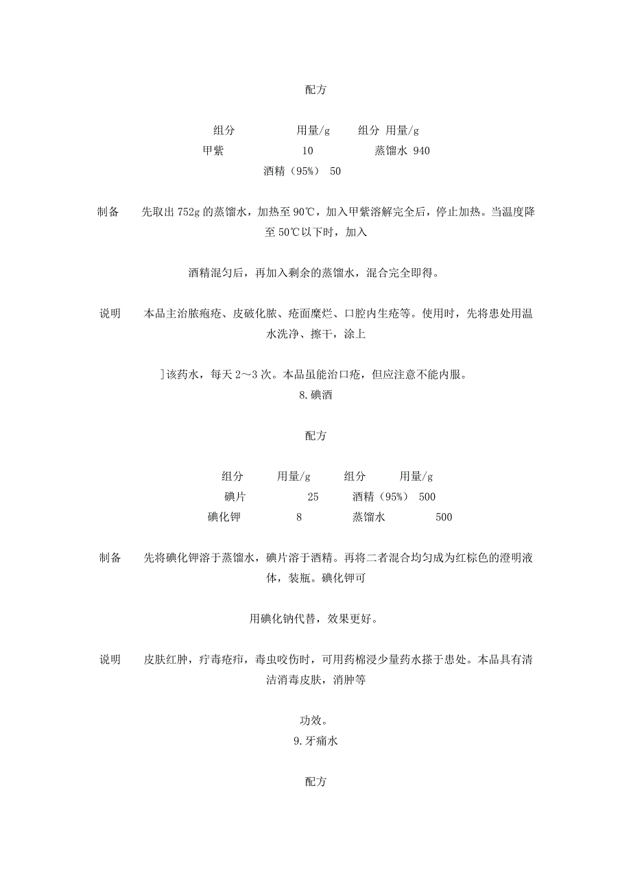 酊油膏剂配方大全_第4页