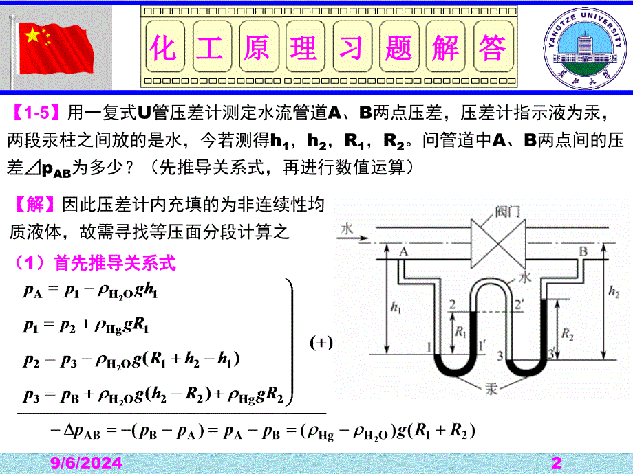 流体流动习题解答PPT课件_第2页