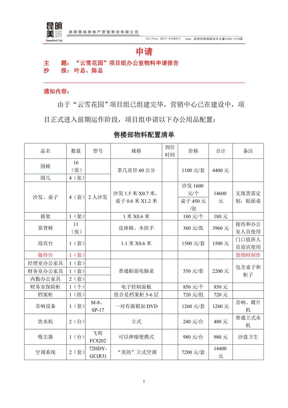 售楼部物料申请表.doc_第1页