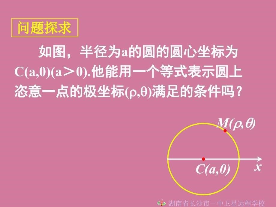 高二文科数学第一讲坐标系三简单曲线的极坐标方程ppt课件_第5页