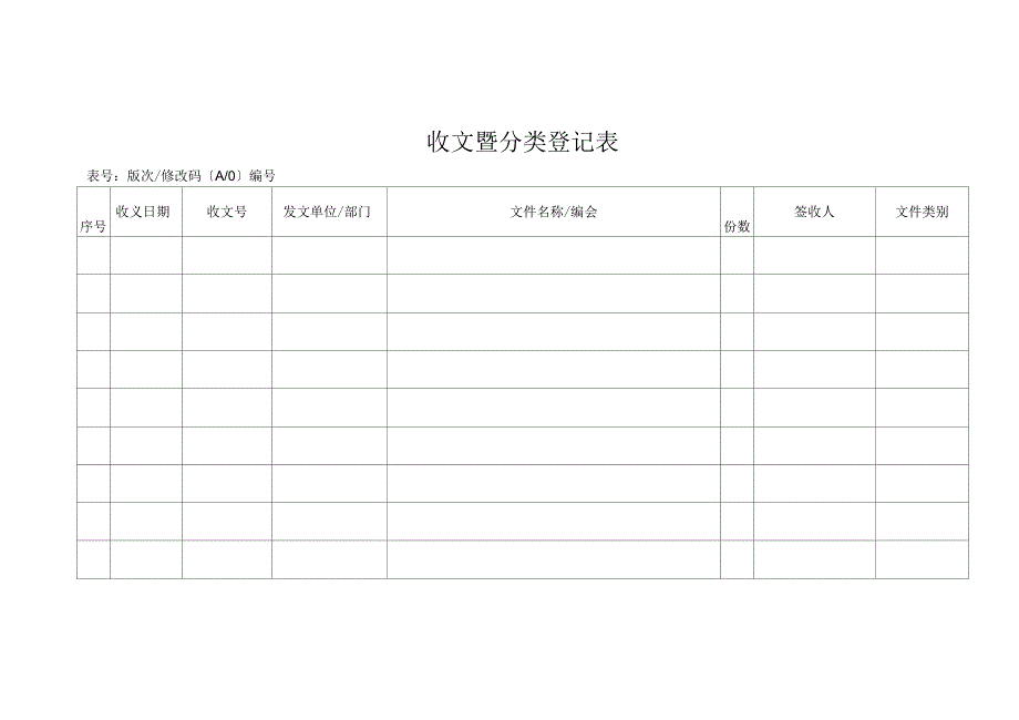 收文暨分类登记表_第2页