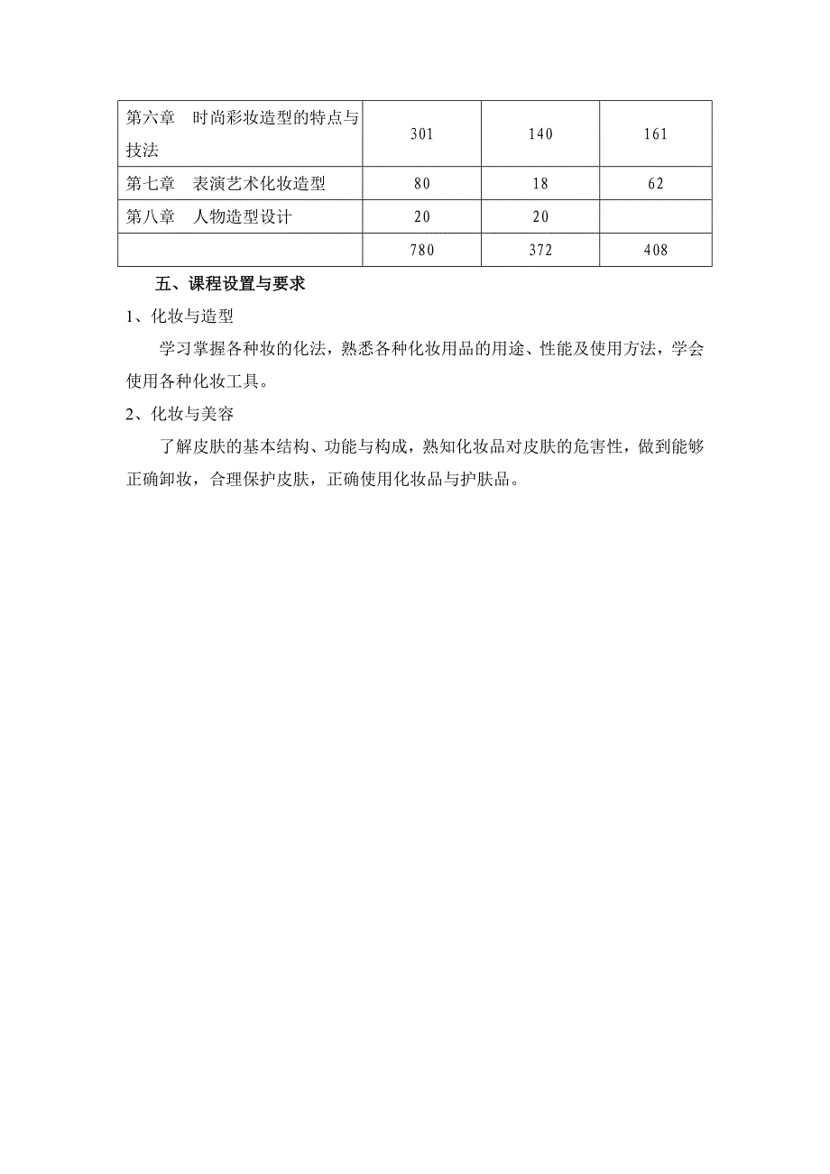 中等职教化妆师教学计划和大纲.doc_第2页