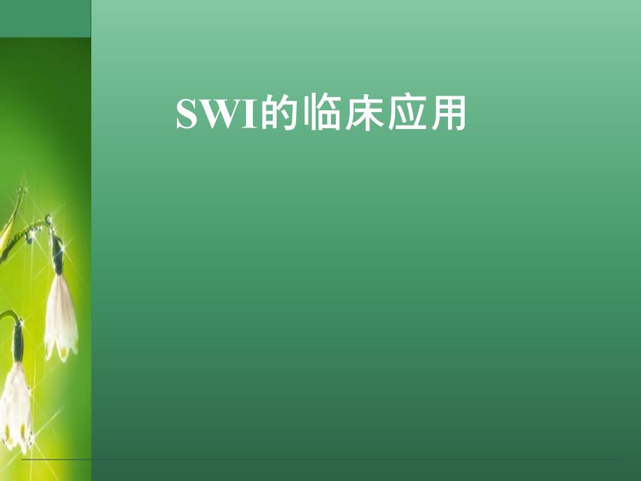 SWI的临床应用课件_第1页