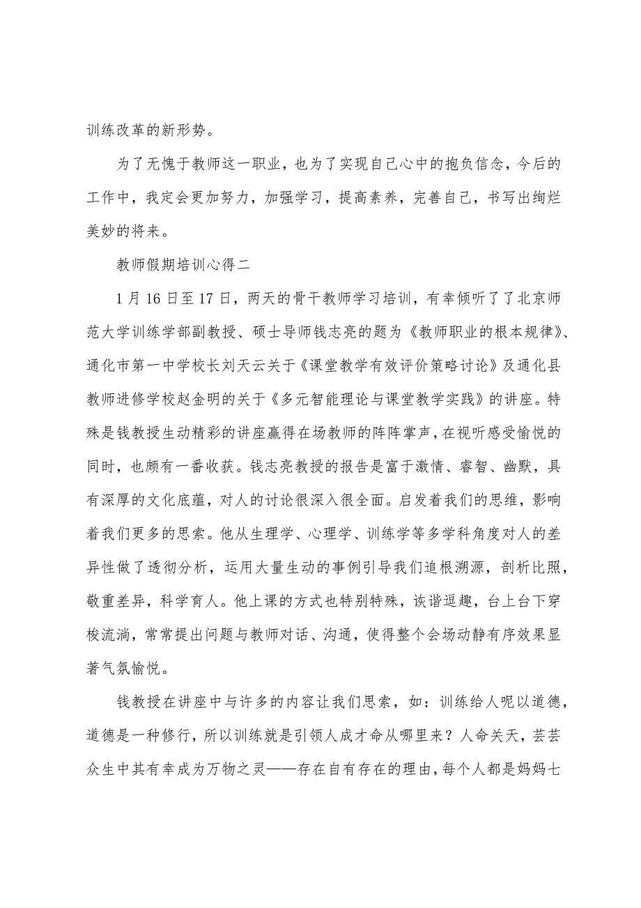 教师假期培训心得.docx_第5页