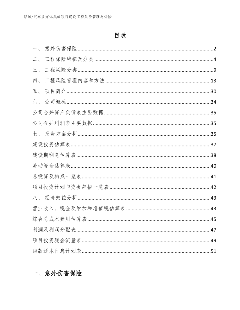 汽车多媒体风道项目建设工程风险管理与保险_第2页