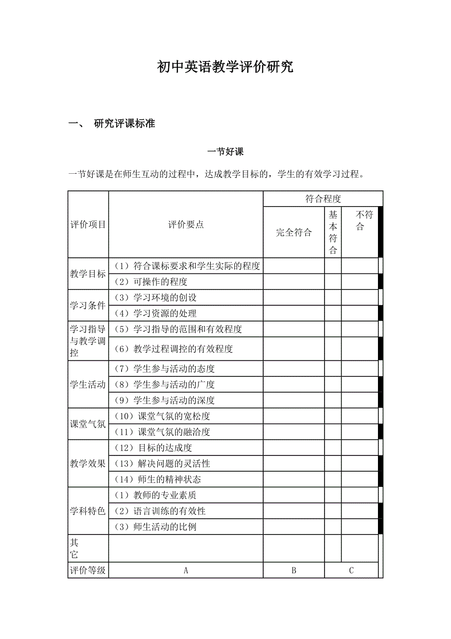 初中英语教学评价研究.doc_第1页