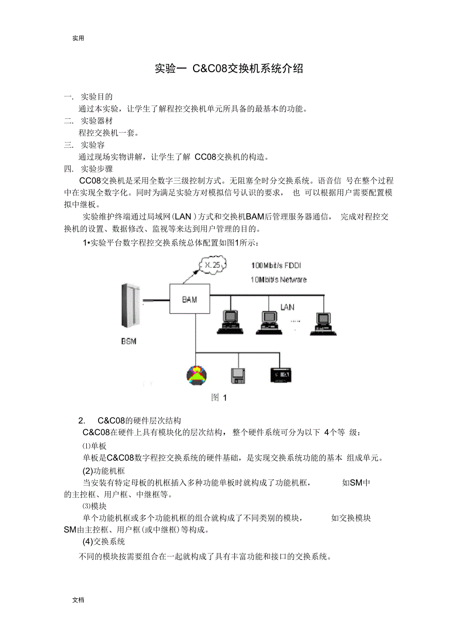 现代交换技术实验报告材料_第1页