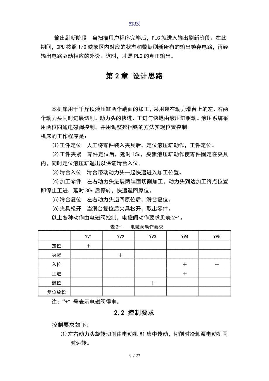 千斤顶液压缸加工机床某电气控制系统设计_第5页