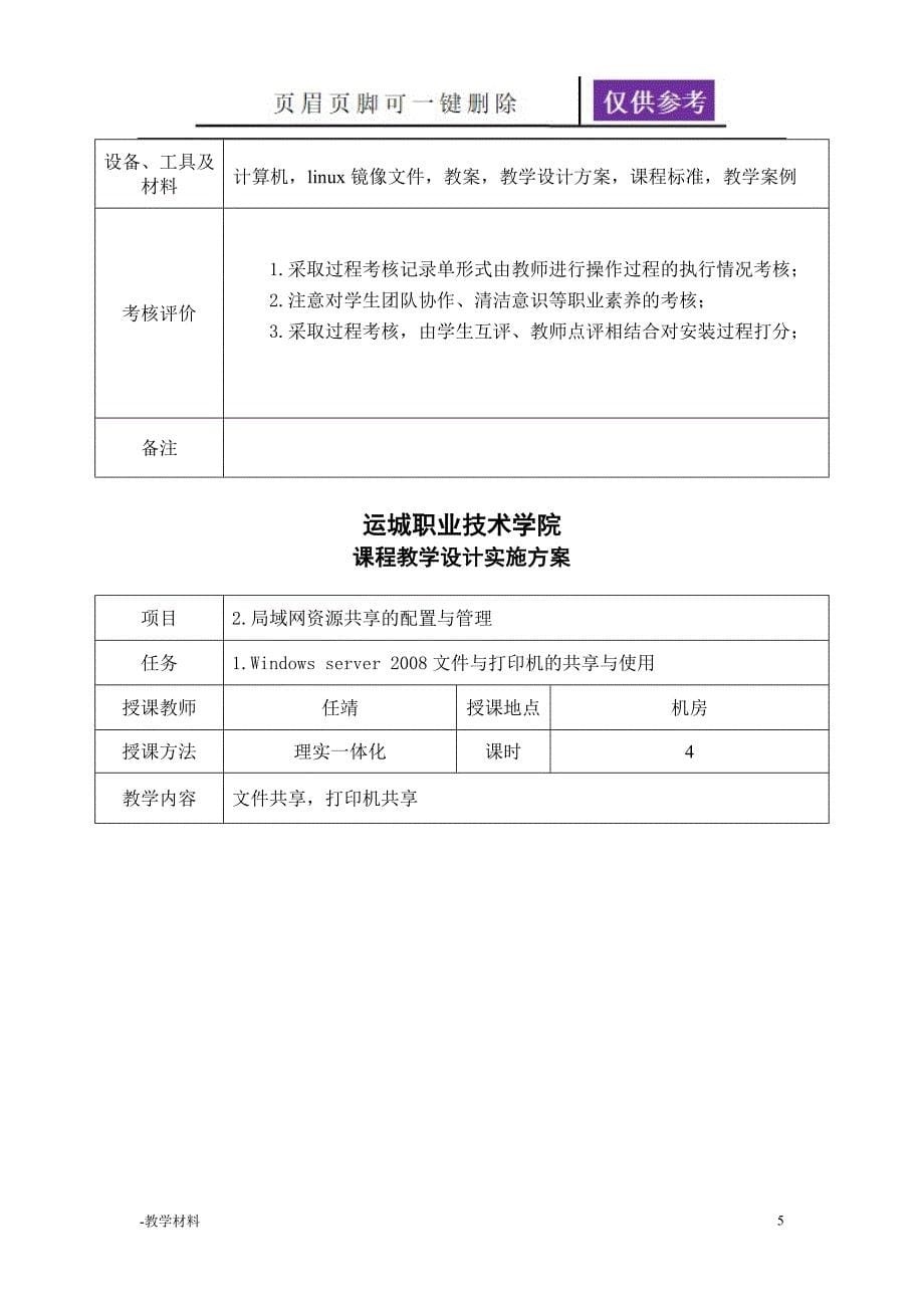 电子信息工程系任靖网络管理与维护课程设计实施方案教学知识_第5页