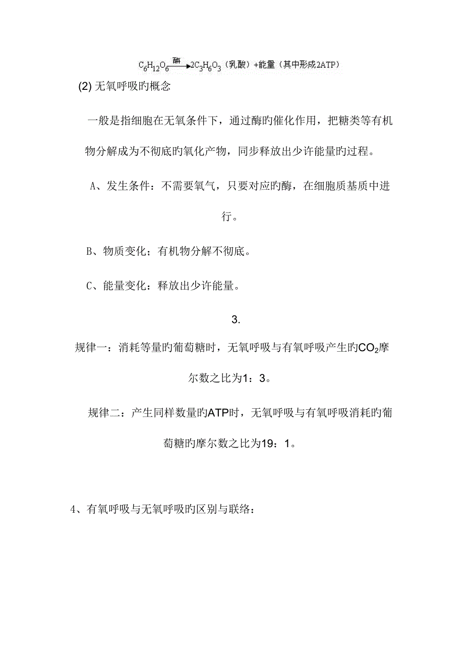 2023年细胞呼吸知识点复习及答案.doc_第5页