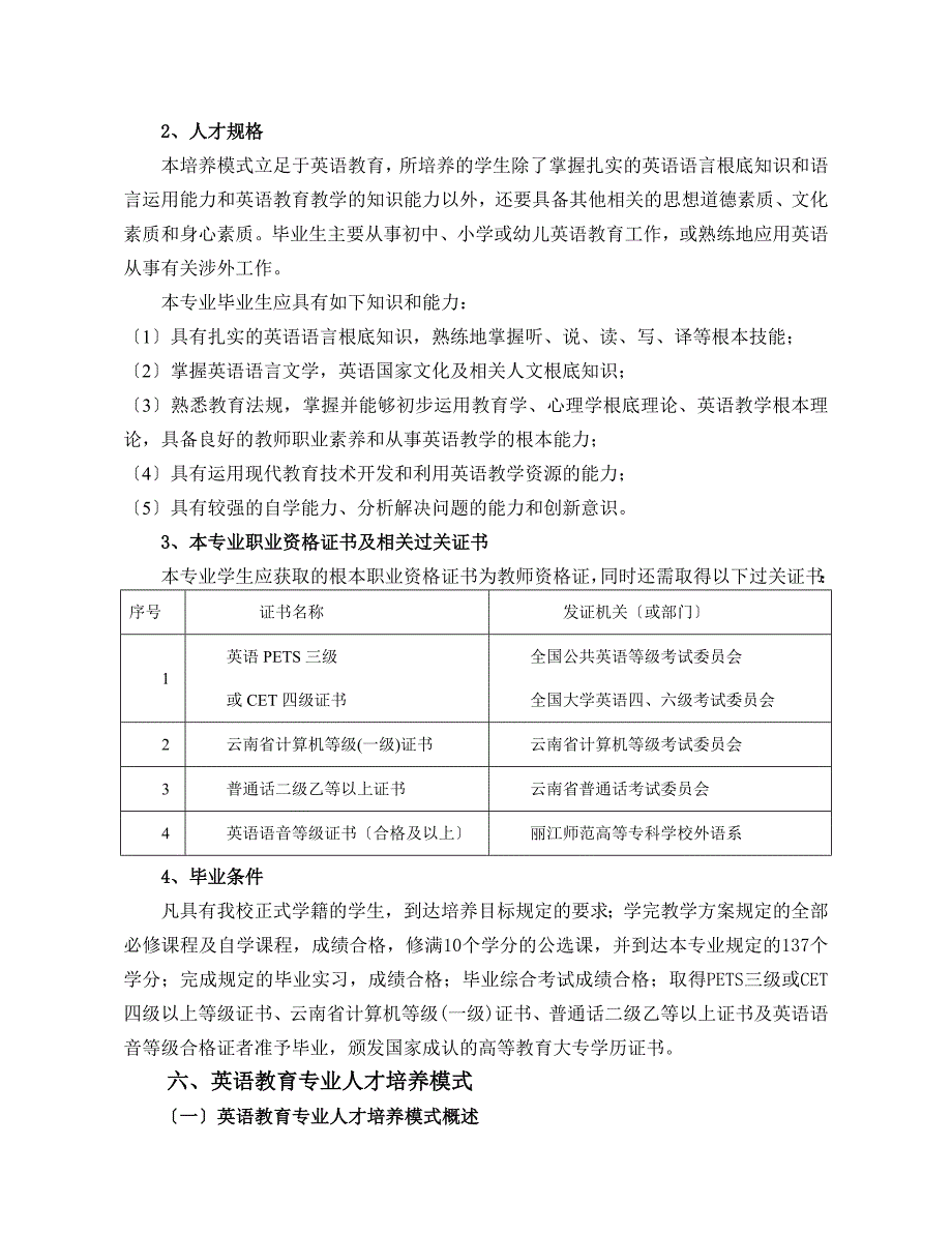 外语系英语教育专业人才培养方案_第2页