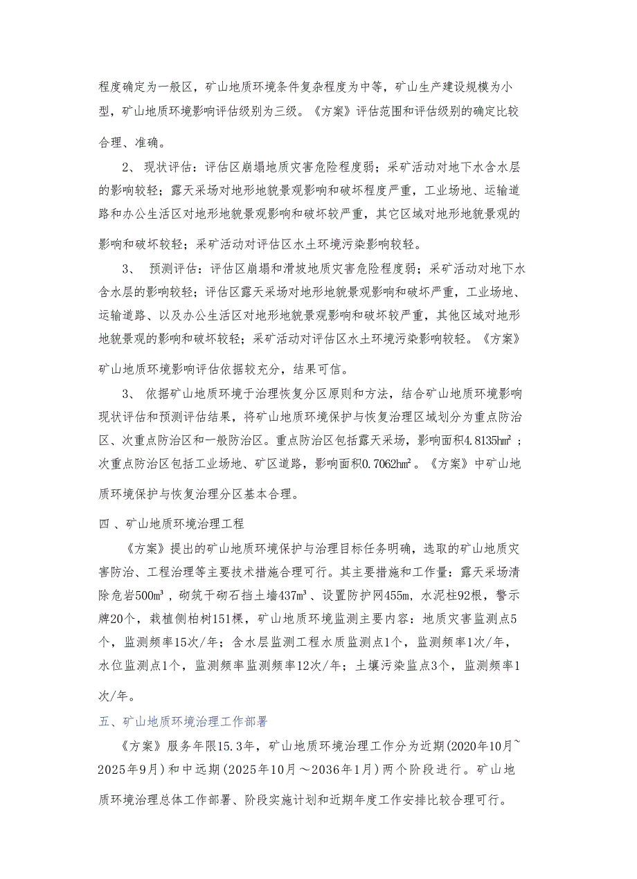 石家庄中屹采石有限公司小南佐砂岩矿矿山地质环境保护与土地复垦方案专家评审意见.docx_第2页