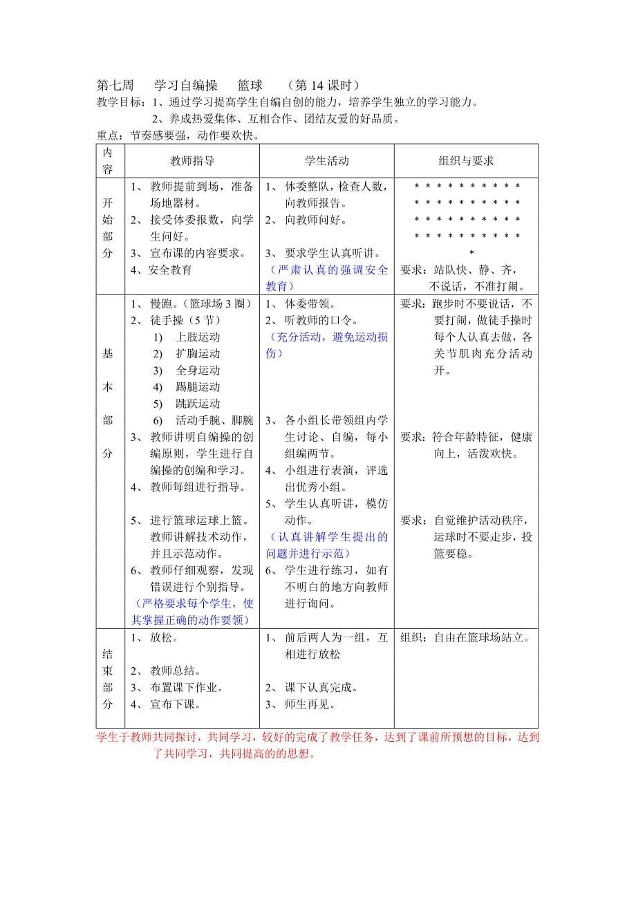 初中八年级体育课教案全集教案_第5页