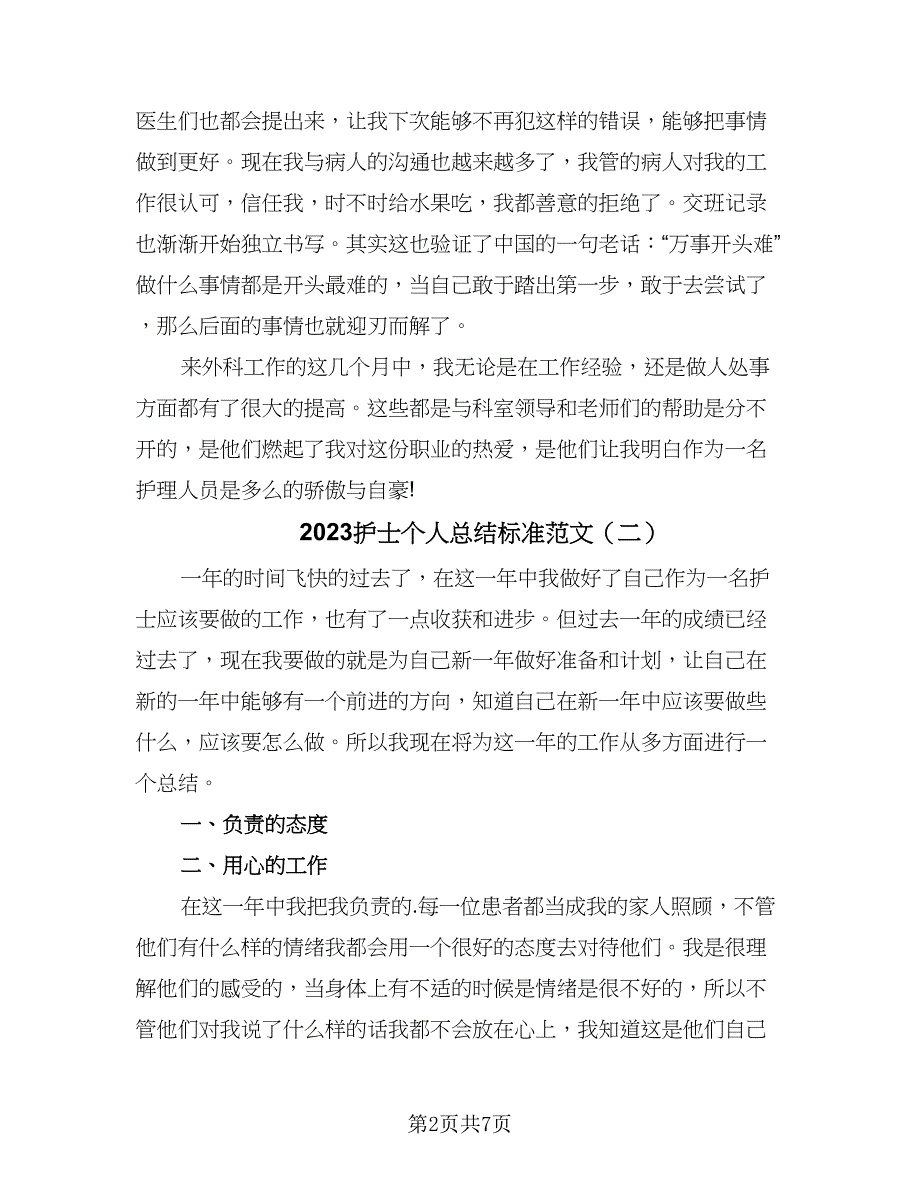 2023护士个人总结标准范文（四篇）.doc_第2页