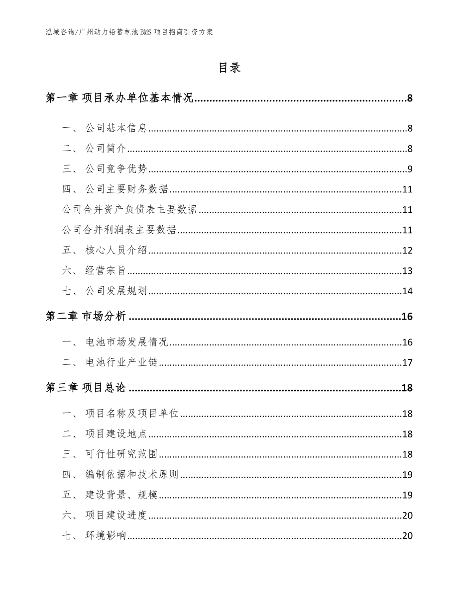 广州动力铅蓄电池BMS项目招商引资方案_第2页