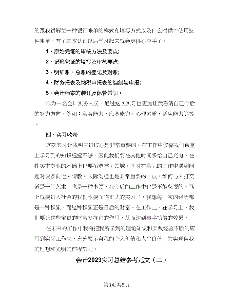 会计2023实习总结参考范文（二篇）.doc_第3页