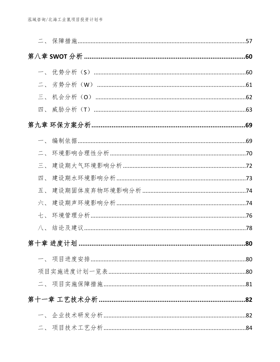 北海工业氢项目投资计划书_第4页