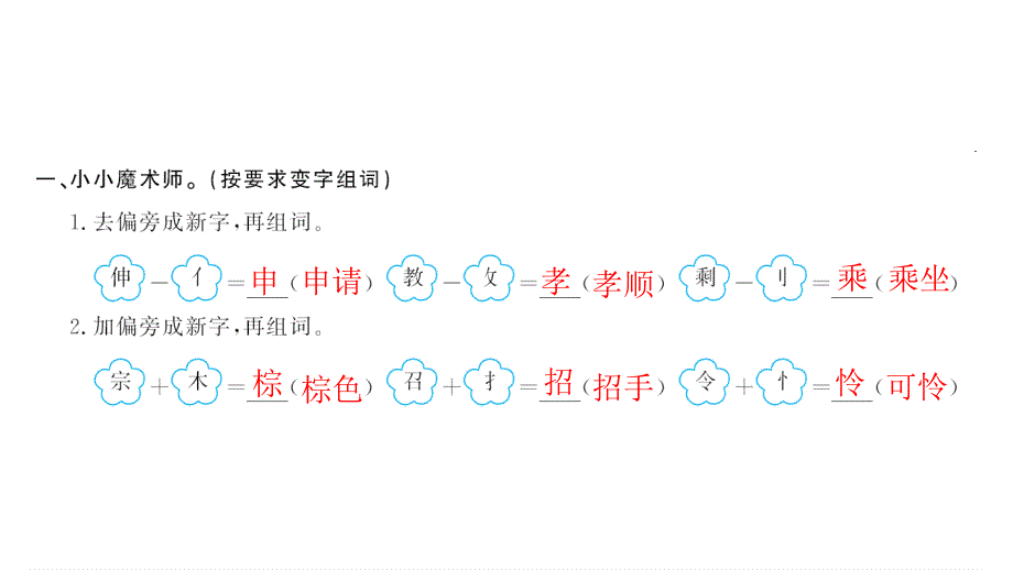 部编版三年级上册语文随堂微测三公开课课件_第2页